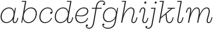 Lagom Ultralight Italic otf (300) Font LOWERCASE