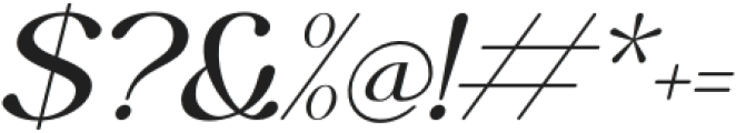 Lagoonya Italic otf (400) Font OTHER CHARS