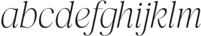 Lah Kagok Extra Light Italic otf (200) Font LOWERCASE