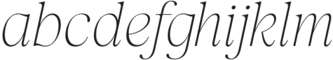 Lah Kagok Thin Italic otf (100) Font LOWERCASE