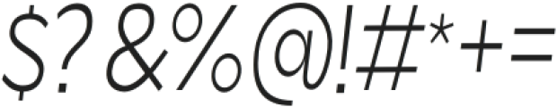 Laire Sans Light Oblique Condensed otf (300) Font OTHER CHARS