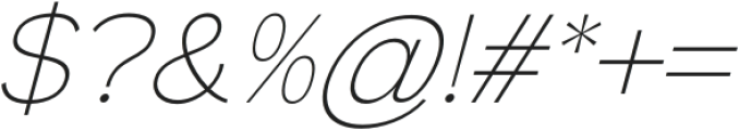 Lakaran Thin Italic otf (100) Font OTHER CHARS