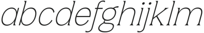 Lakaran Thin Italic otf (100) Font LOWERCASE