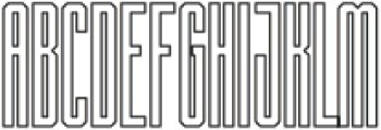 Langella Sharp Outline otf (400) Font UPPERCASE