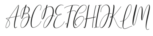 Lanilla Script Regular otf (400) Font UPPERCASE