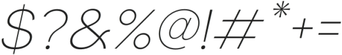 Laro ExtraLight Italic otf (200) Font OTHER CHARS