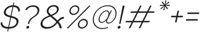 Laro Light Italic otf (300) Font OTHER CHARS