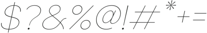 Laro Thin Italic otf (100) Font OTHER CHARS