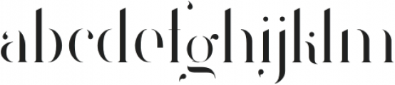Larumi Regular Stencil otf (400) Font LOWERCASE