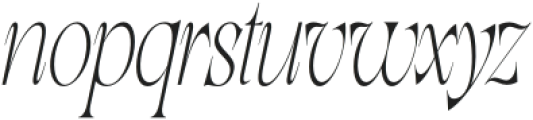 Lathasterie Extra Light Condensed Italic otf (200) Font LOWERCASE