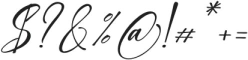 Latifah Cigarillos Italic otf (400) Font OTHER CHARS