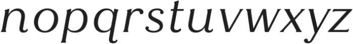 Latte Italic otf (400) Font LOWERCASE
