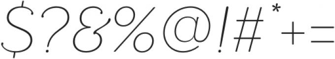 Latte Thin Italic otf (100) Font OTHER CHARS