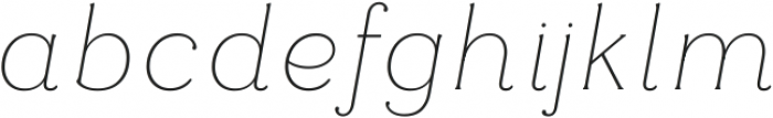 Latte VF Thin Italic ttf (100) Font LOWERCASE