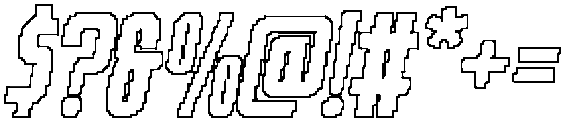 Laveda Pixel Outline otf (400) Font OTHER CHARS