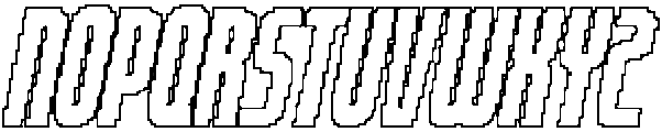 Laveda Pixel Outline otf (400) Font UPPERCASE