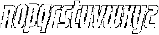 Laveda Pixel Outline otf (400) Font LOWERCASE