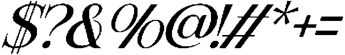 Lawthis Oblique otf (400) Font OTHER CHARS
