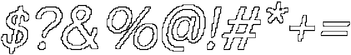 Lazario Pixel Outline otf (400) Font OTHER CHARS
