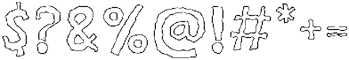 Lazy Busy Cut Outline otf (400) Font OTHER CHARS