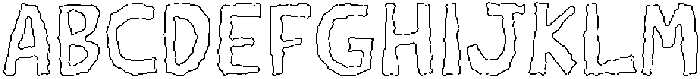 Lazy Busy Cut Outline otf (400) Font UPPERCASE