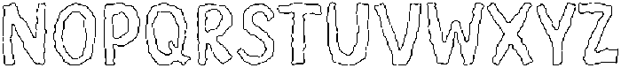 Lazy Busy Cut Outline otf (400) Font UPPERCASE