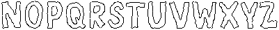Lazy Busy Cut Outline otf (400) Font LOWERCASE