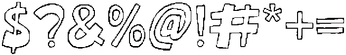 Lazy Club Outline otf (400) Font OTHER CHARS