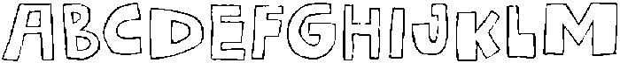 Lazy Club Outline otf (400) Font UPPERCASE