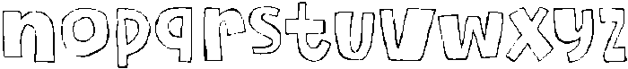 Lazy Club Outline otf (400) Font LOWERCASE