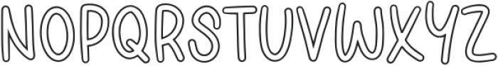 Lazy Note Outline otf (400) Font UPPERCASE