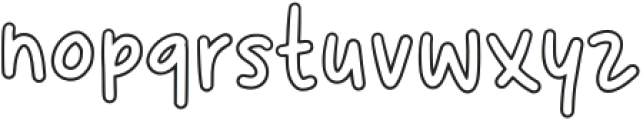 Lazy Note Outline otf (400) Font LOWERCASE