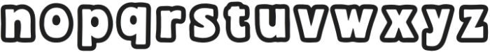 LazySundayOutline Regular otf (400) Font LOWERCASE