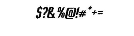 Latest Distort Italic.ttf Font OTHER CHARS