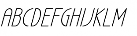 LA Headlights BTN Light Italic Font UPPERCASE