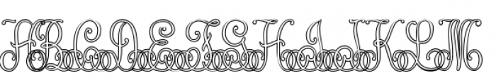 Lace Monograms Outline Font UPPERCASE