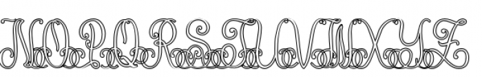 Lace Monograms Outline Font UPPERCASE