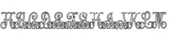 Lace Monograms Outline Font LOWERCASE