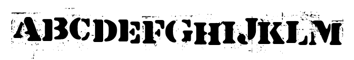 La Plantilla Dirty Font UPPERCASE