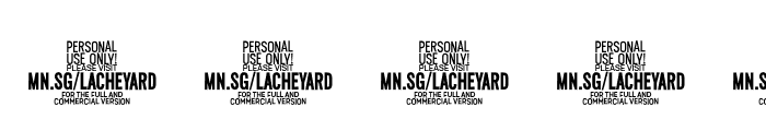 Lacheyard Script PERSONAL USE Regular Font OTHER CHARS