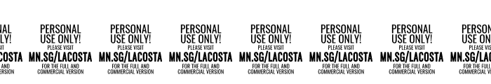 Lacosta Line PERSONAL USE ONLY Font OTHER CHARS