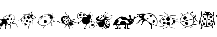 Ladybug Dings Font LOWERCASE