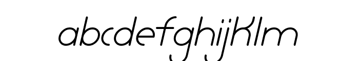 Lamborgini Light Italic Font LOWERCASE