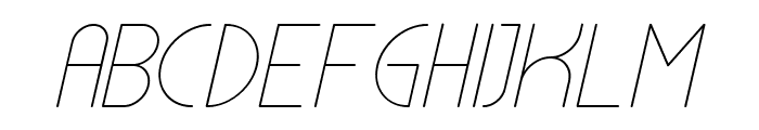Lamborgini Thin Italic Font UPPERCASE