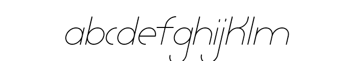 Lamborgini Thin Italic Font LOWERCASE