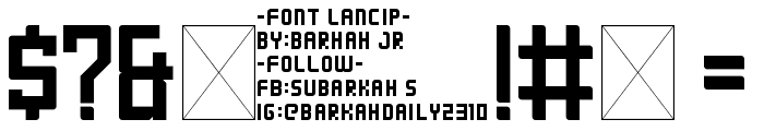 Lancip Regular Font OTHER CHARS