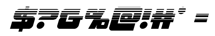 Laser Corps Halftone Italic Font OTHER CHARS