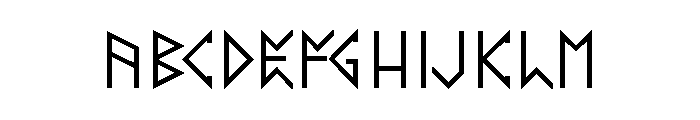 Latin Runes Free Font UPPERCASE