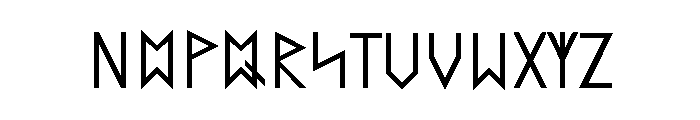 Latin Runes Free Font UPPERCASE