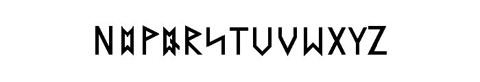 Latin Runes Free Font LOWERCASE